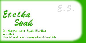 etelka spak business card